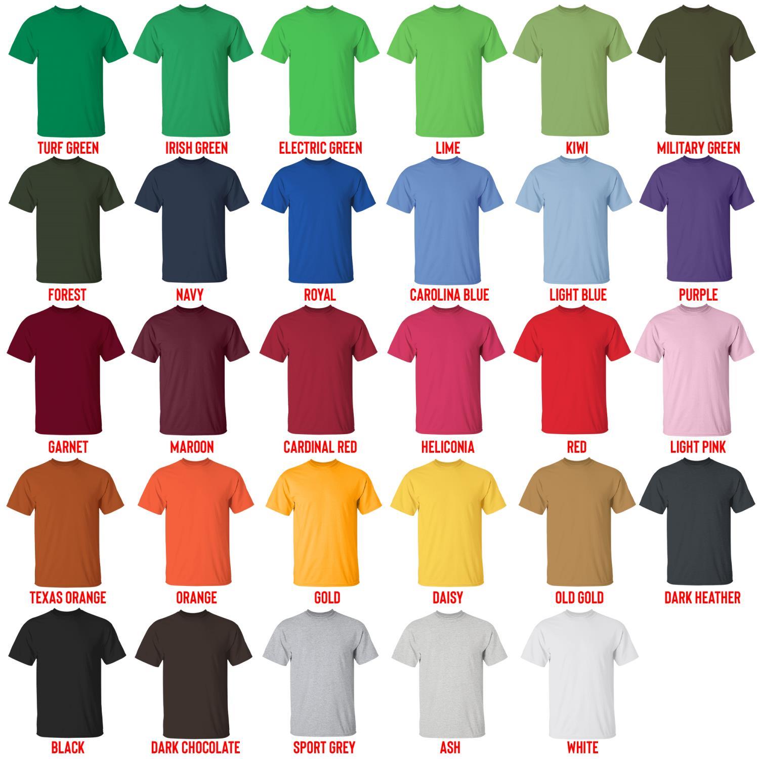 t shirt color chart - Cavalier King Charles Spaniel Gifts UK