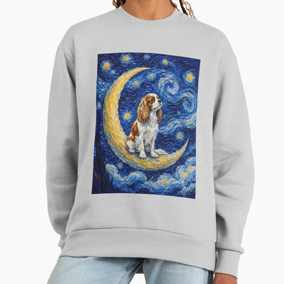 ssrcooversized_sweatshirtwomens_01heather_greyfrontsquare_productx1000 - Cavalier King Charles Spaniel Gifts UK