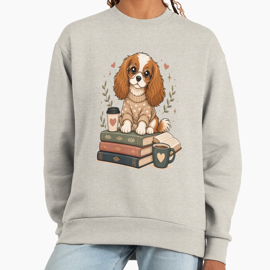 ssrcooversized_sweatshirtwomens_01oatmeal_heatherfrontsquare_productx1000-10 ssrcooversized sweatshirtwomens 01oatmeal heatherfrontsquare productx1000 10 - Cavalier King Charles Spaniel Gifts UK