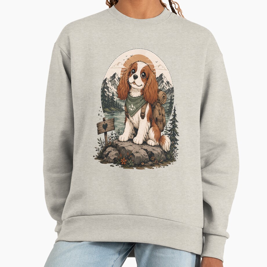 ssrcooversized_sweatshirtwomens_01oatmeal_heatherfrontsquare_productx1000-11 ssrcooversized sweatshirtwomens 01oatmeal heatherfrontsquare productx1000 11 - Cavalier King Charles Spaniel Gifts UK