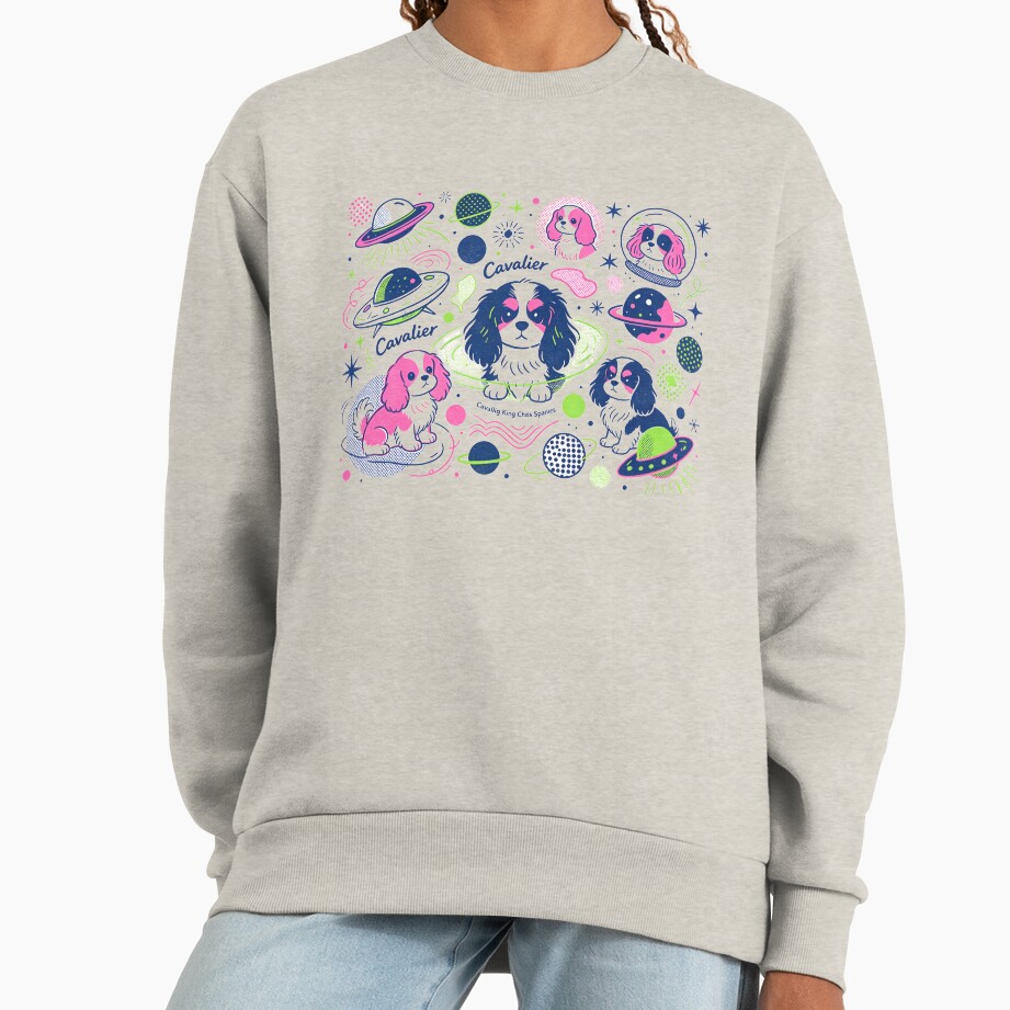 ssrcooversized_sweatshirtwomens_01oatmeal_heatherfrontsquare_productx1000-13 ssrcooversized sweatshirtwomens 01oatmeal heatherfrontsquare productx1000 13 - Cavalier King Charles Spaniel Gifts UK