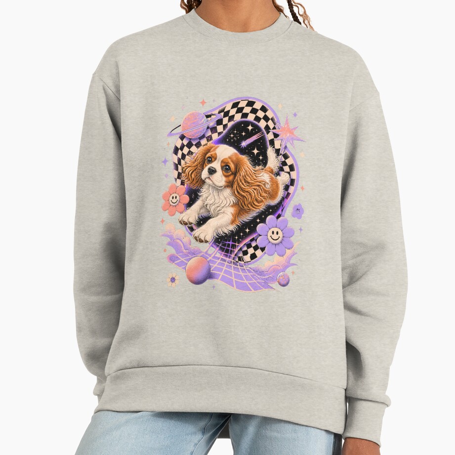 ssrcooversized_sweatshirtwomens_01oatmeal_heatherfrontsquare_productx1000-5 ssrcooversized sweatshirtwomens 01oatmeal heatherfrontsquare productx1000 5 - Cavalier King Charles Spaniel Gifts UK