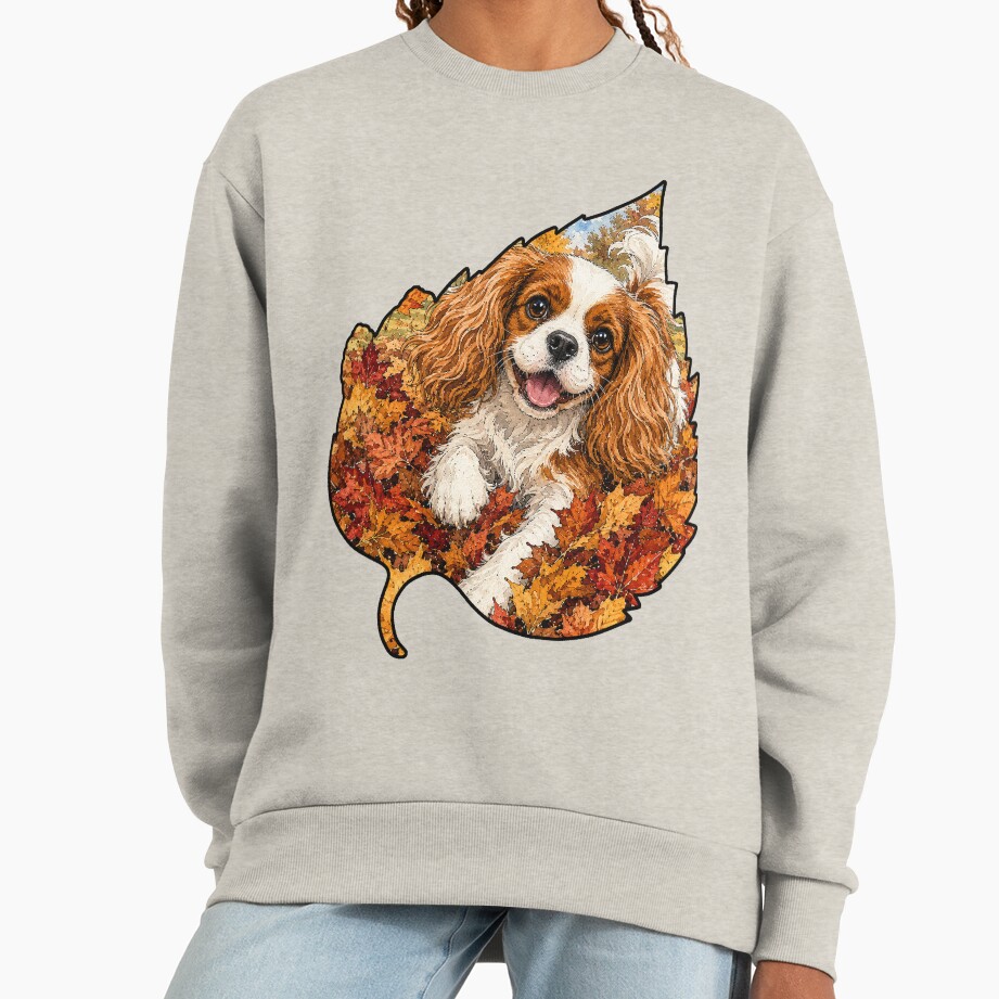 ssrcooversized_sweatshirtwomens_01oatmeal_heatherfrontsquare_productx1000-6 ssrcooversized sweatshirtwomens 01oatmeal heatherfrontsquare productx1000 6 - Cavalier King Charles Spaniel Gifts UK
