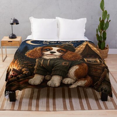 Cavalier Iconic Illustration Throw Blanket