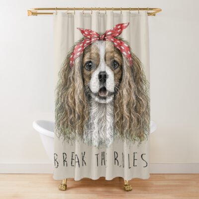 Cavalier Aesthetic Illustration Shower Curtain