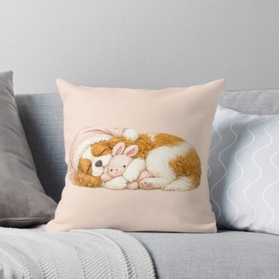 Cavalier Aesthetic Illustration Throw Pillow
